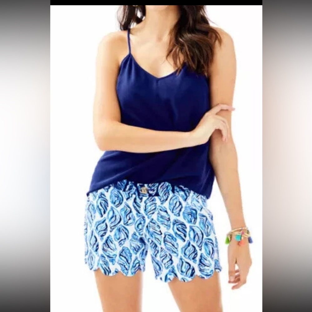 Lilly Pulitzer Buttercup Stretch Scallop Coastal Shorts Size: 00